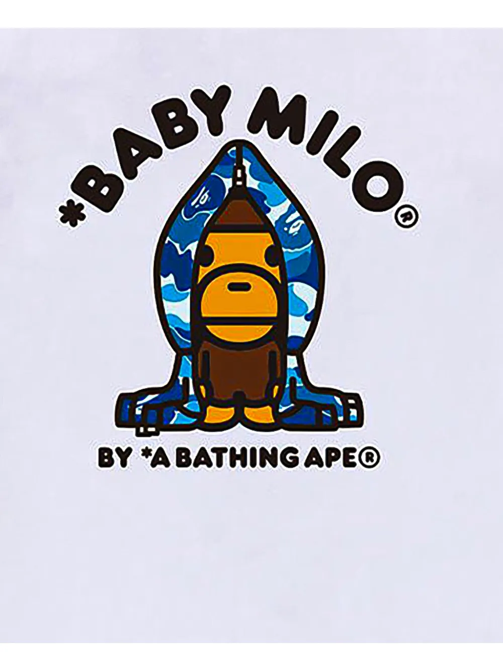A BATHING APE T-shirt met grafische print Wit
