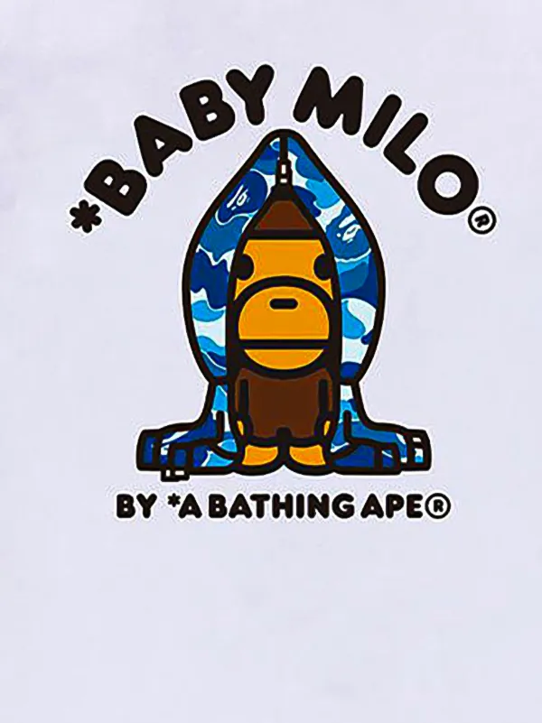 A BATHING APE® Baby Milo graphic-print T-shirt | White | FARFETCH RO