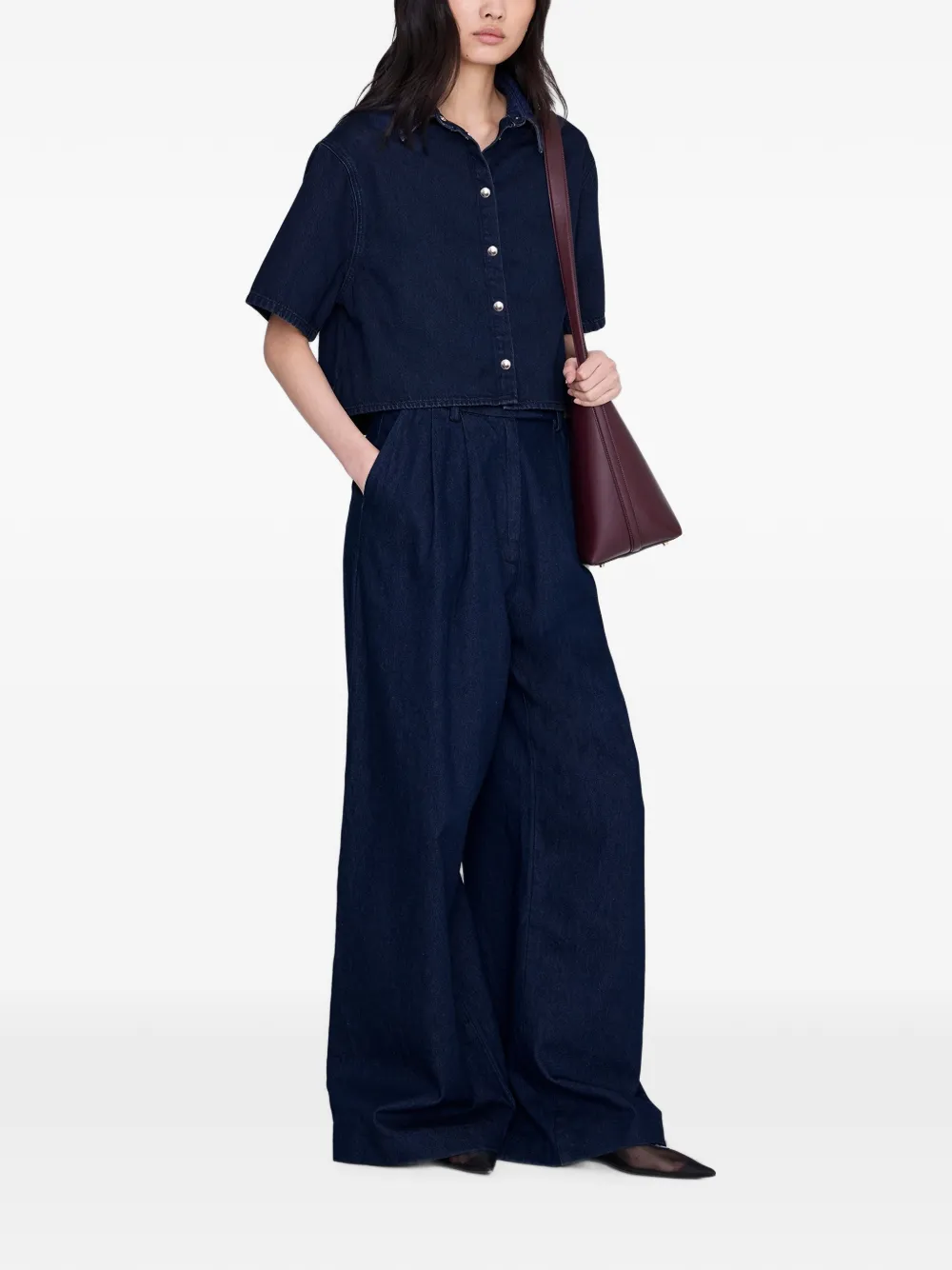 ANINE BING Lincoln blouse Blauw