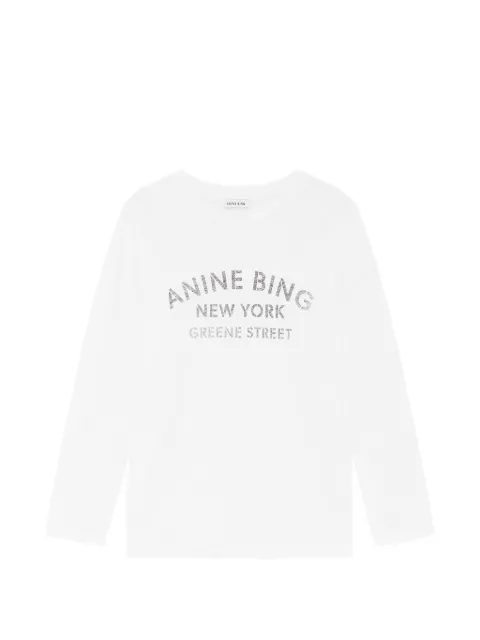 ANINE BING T-shirt med lange ærmer og logotryk