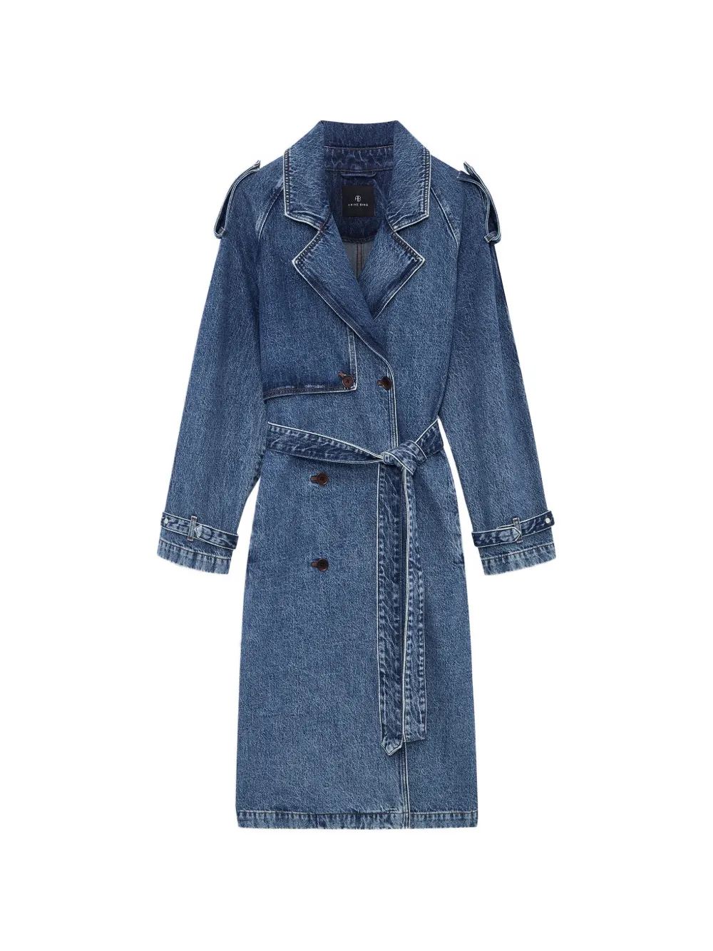 ANINE BING Rickie Maxi Trenchcoat - cabana blue - Blau