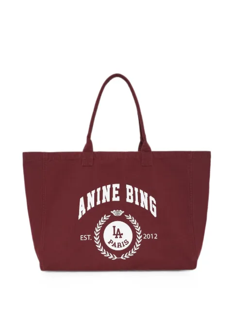 ANINE BING Leo canvas tote collegiate