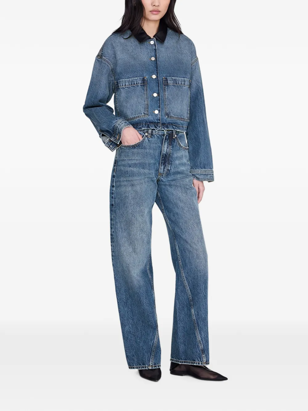 ANINE BING Yuma jack Blauw