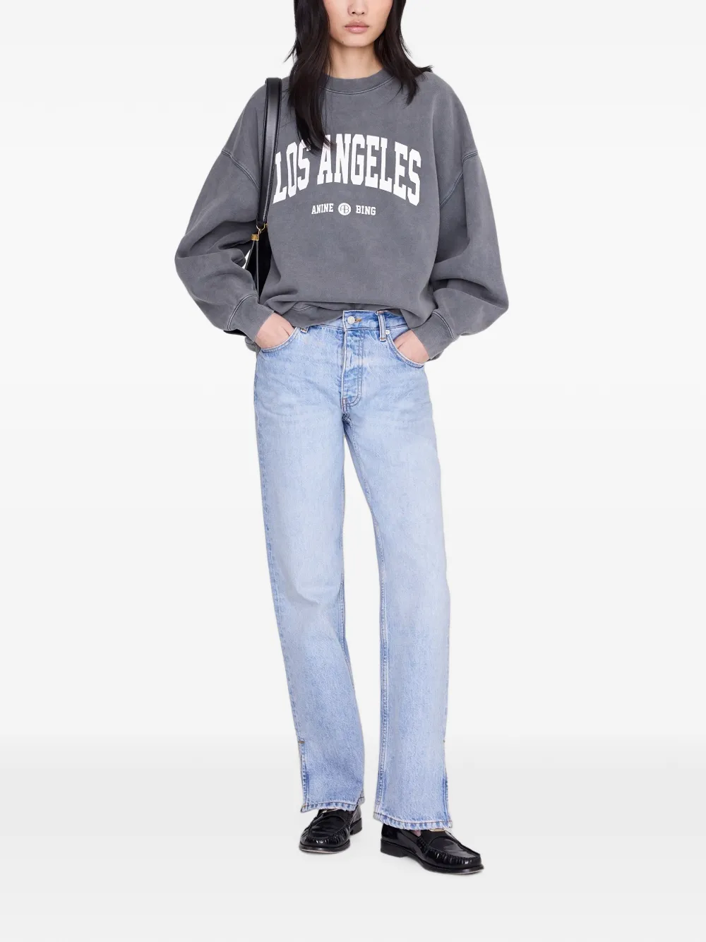 ANINE BING Miles Los Angeles University sweater Grijs
