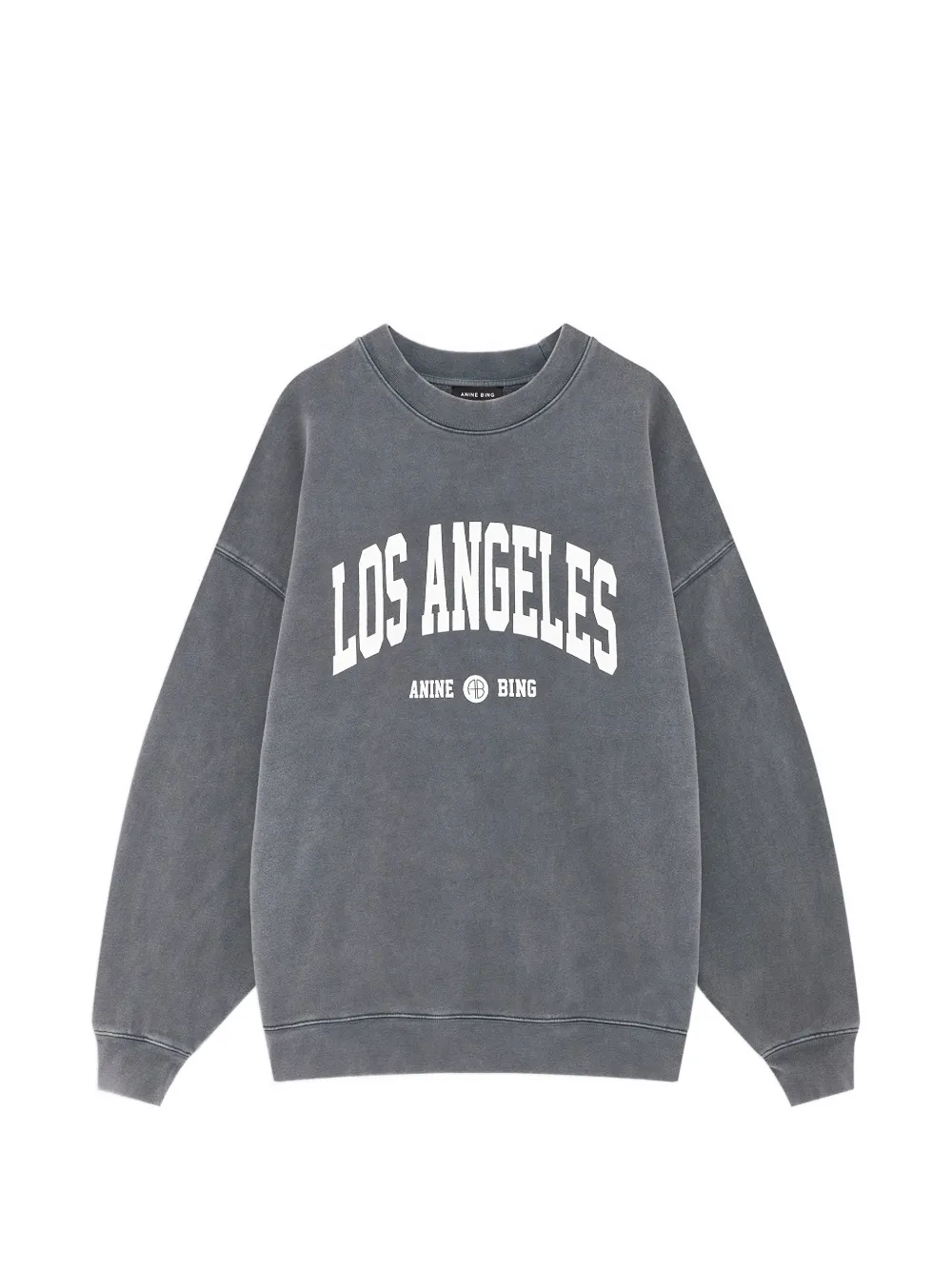 ANINE BING Miles Sweatshirt Los Angeles University - ausgewaschenes Grau
