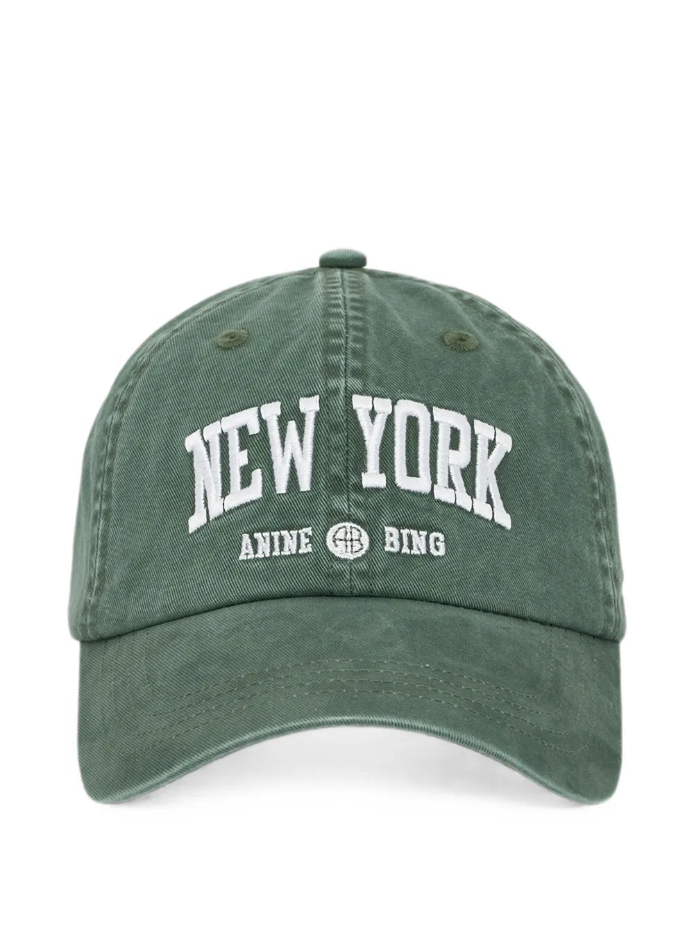ANINE BING Jeremy baseball cap New York University - cilantro · One Size