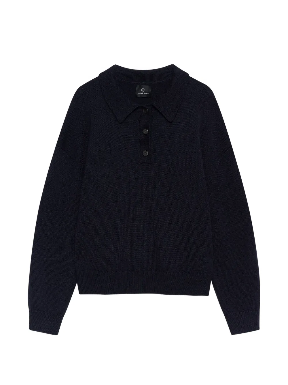 ANINE BING Lee polo sweater - navy - Blu