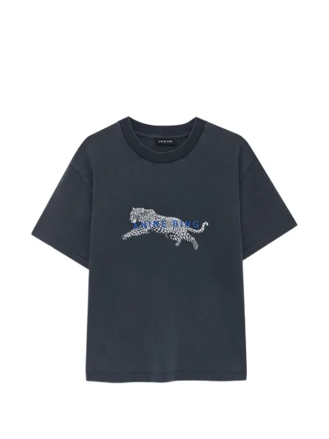 ANINE BING Cade T-shirt Leopard - washed black