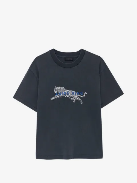 ANINE BING Cade T-shirt Leopard - washed black