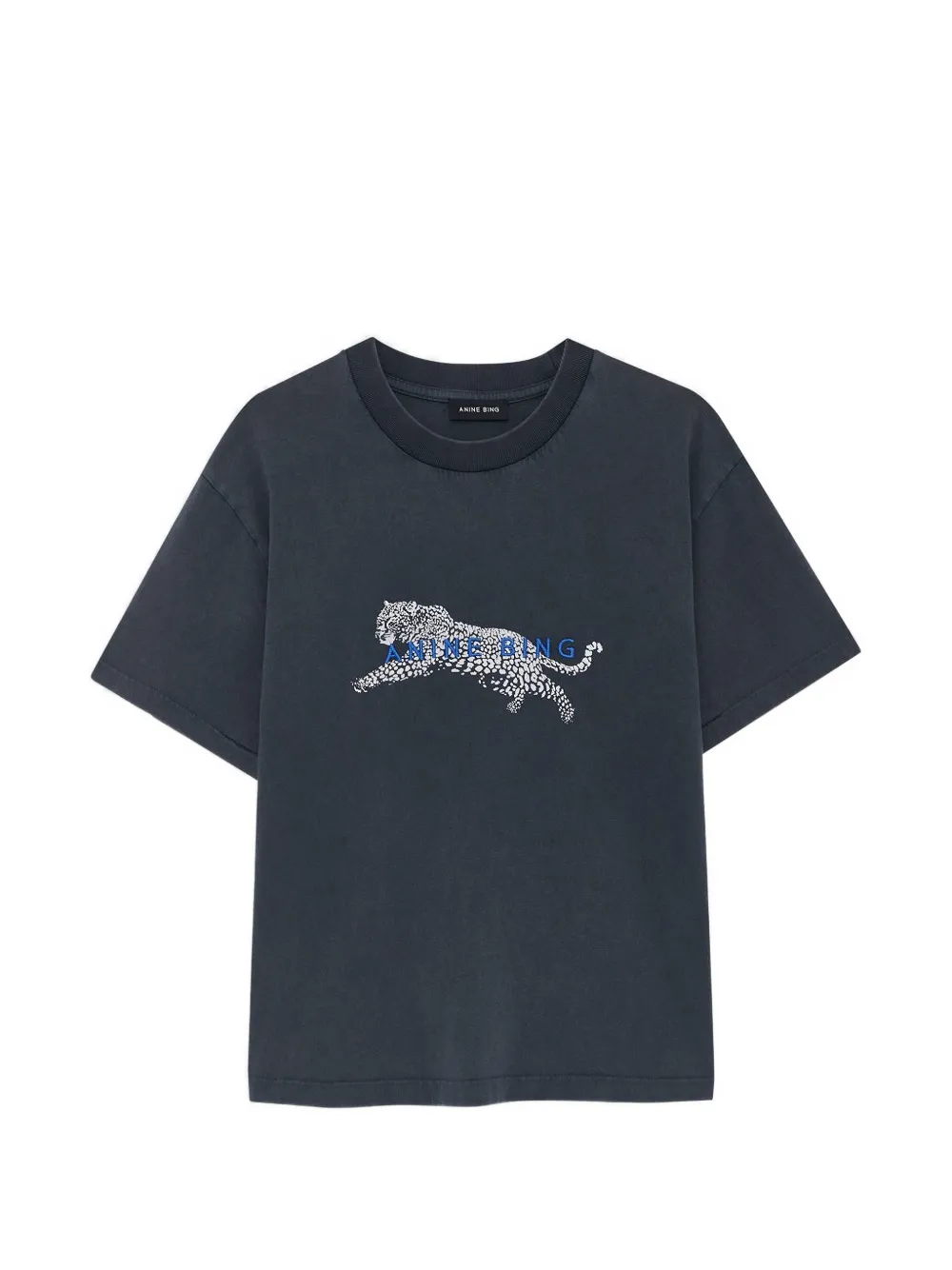 ANINE BING Cade T-shirt Leopard - washed black