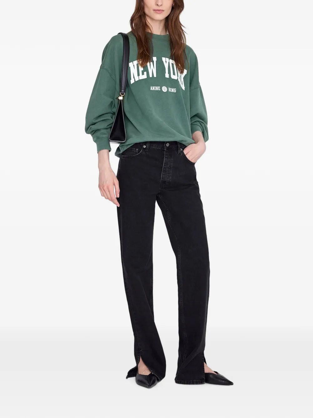 ANINE BING Miles New York University sweater Groen