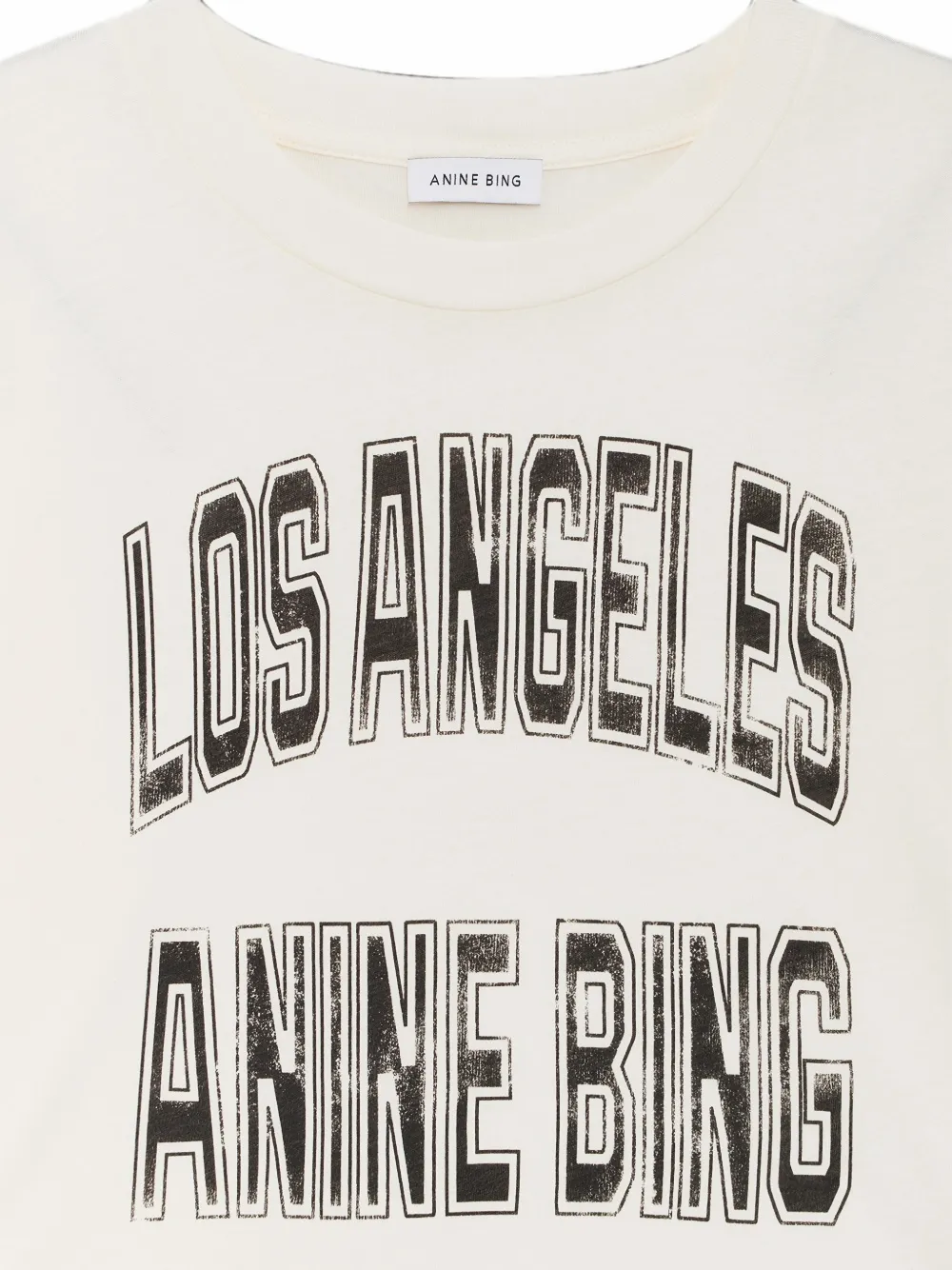 ANINE BING Johnny cropped T-shirt Wit