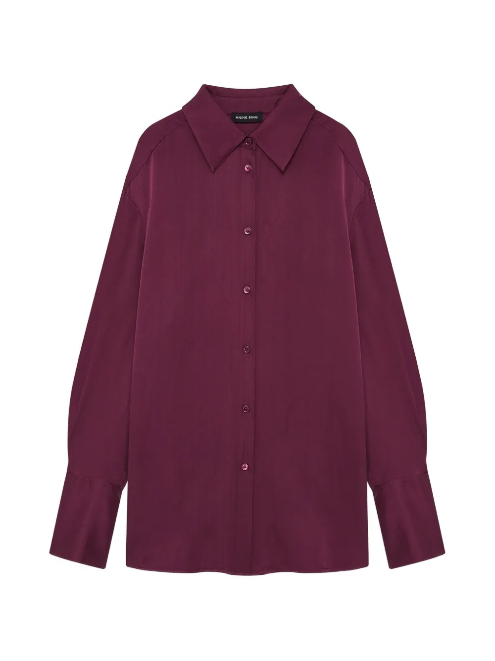 Anine Bing Bridget Shirt In Burgundy