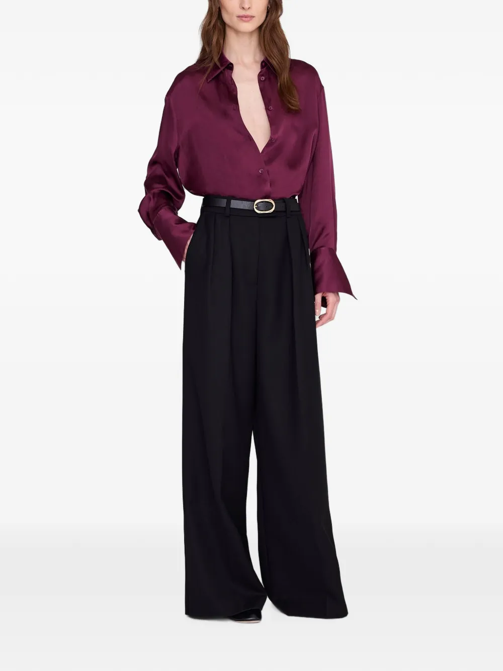 ANINE BING Bridget blouse met lange mouwen Rood