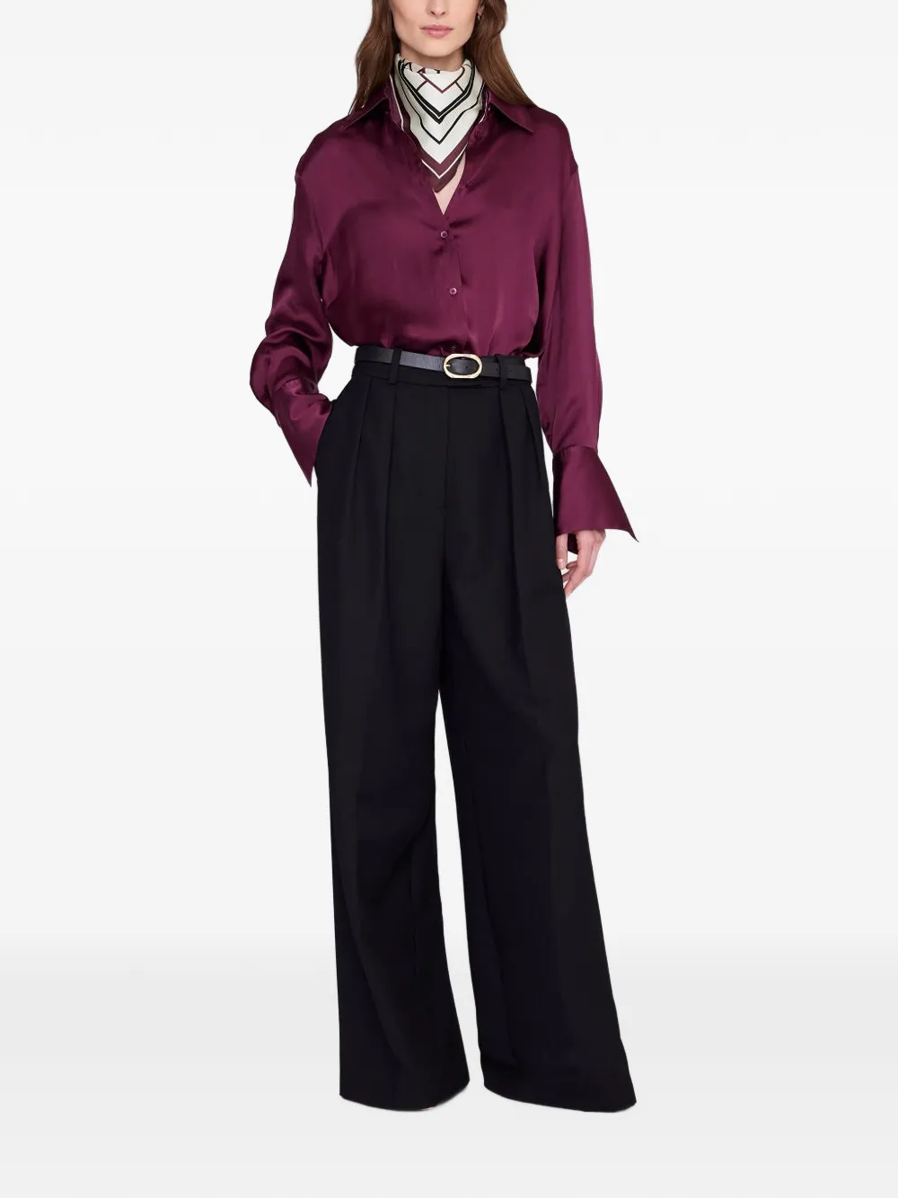 ANINE BING Bridget blouse met lange mouwen Rood