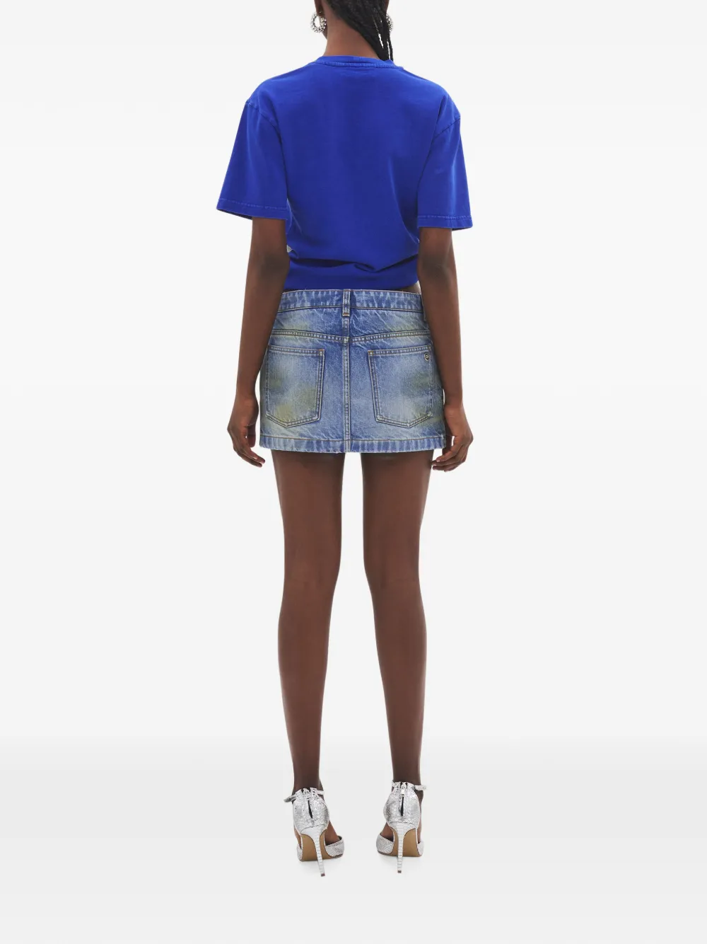 AREA T-shirt met geknoopt detail Blauw