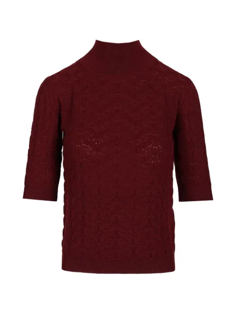 ETRO wool mock-neck sweater with Paisley detailing