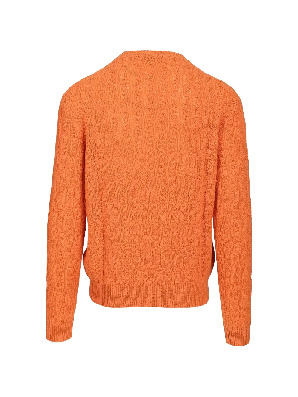 ETRO Pegaso cable-knit sweater Oranje