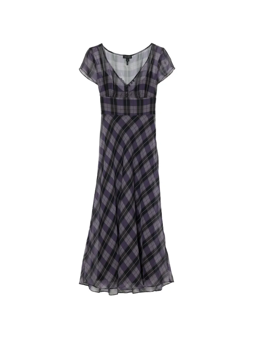 Marc Jacobs plaid chiffon midi dress - Viola