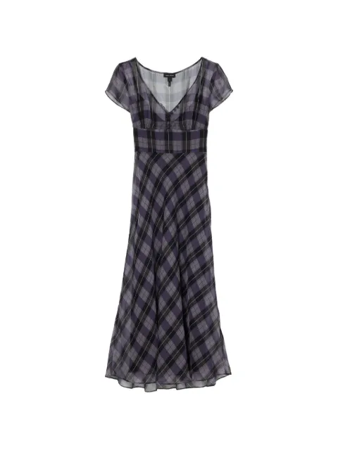 Marc Jacobs plaid chiffon midi dress