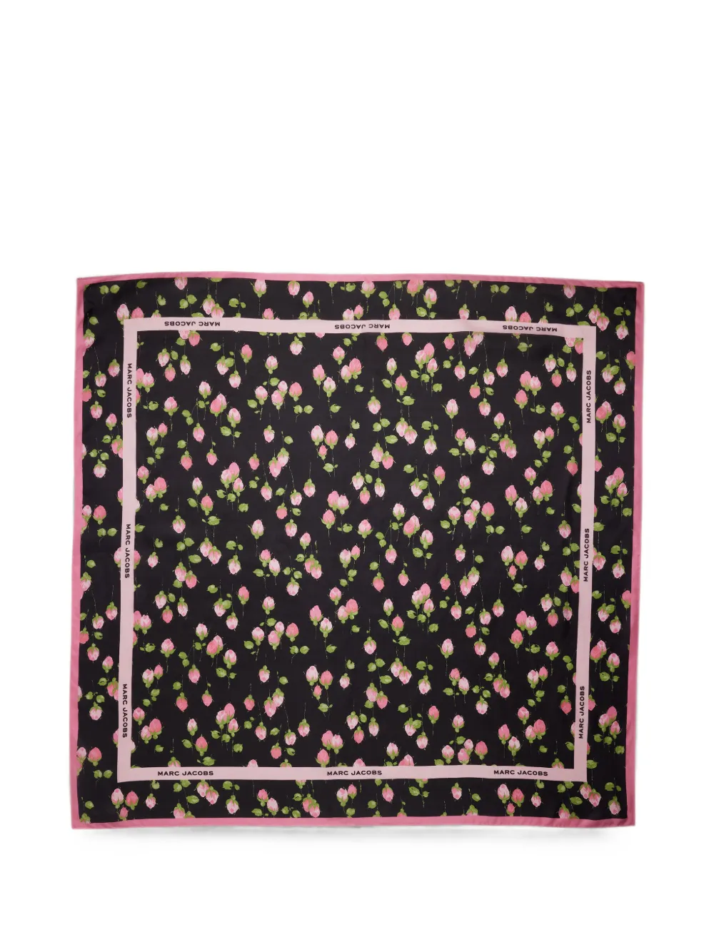 Marc Jacobs floral silk scarf - Schwarz