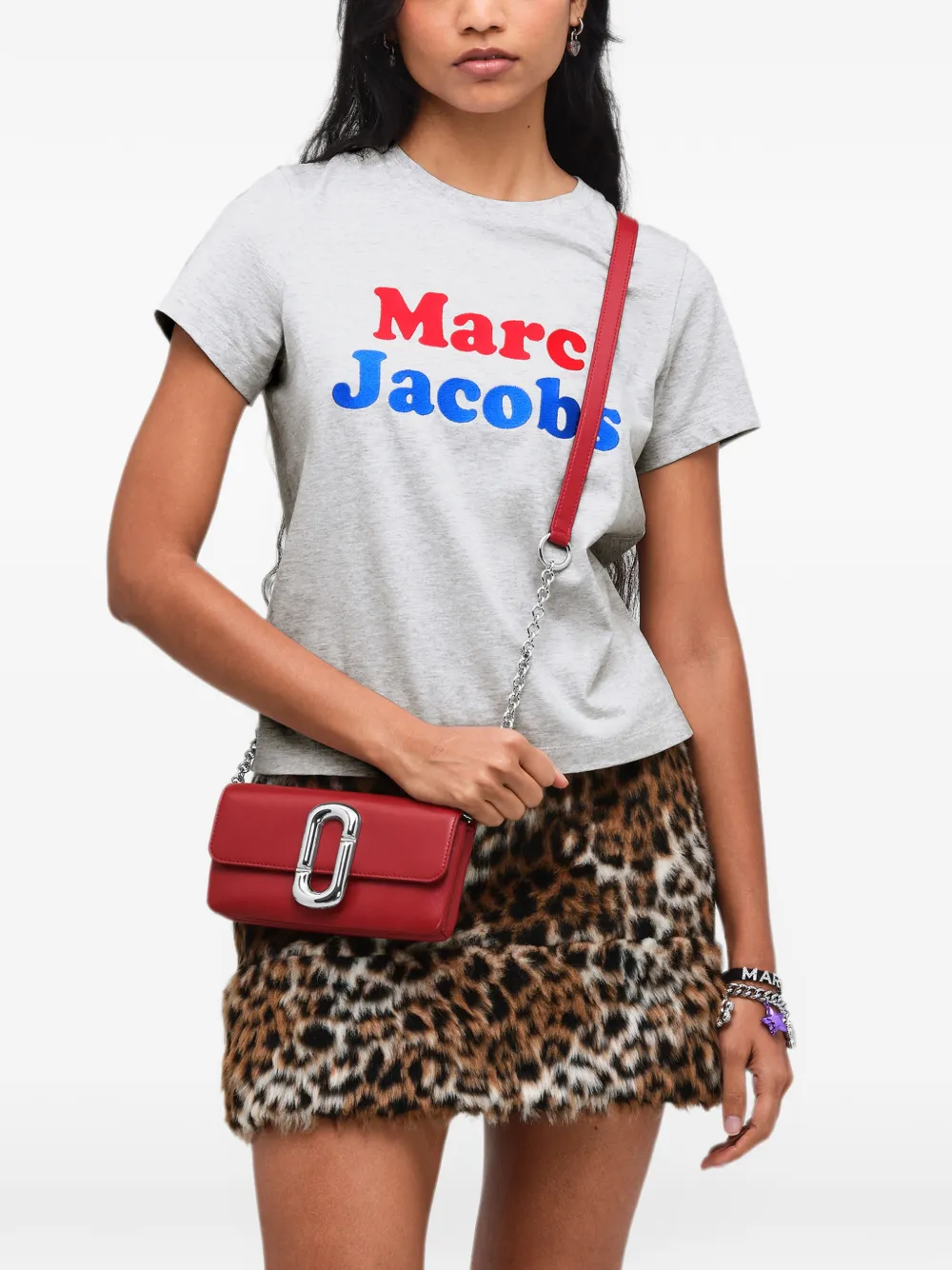 Marc Jacobs Scene portemonnee met ketting Rood