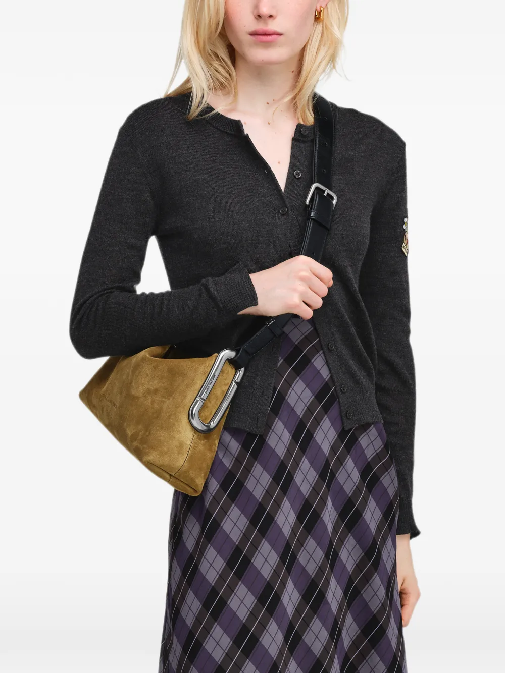 Marc Jacobs Medium Scene suède schoudertas Beige