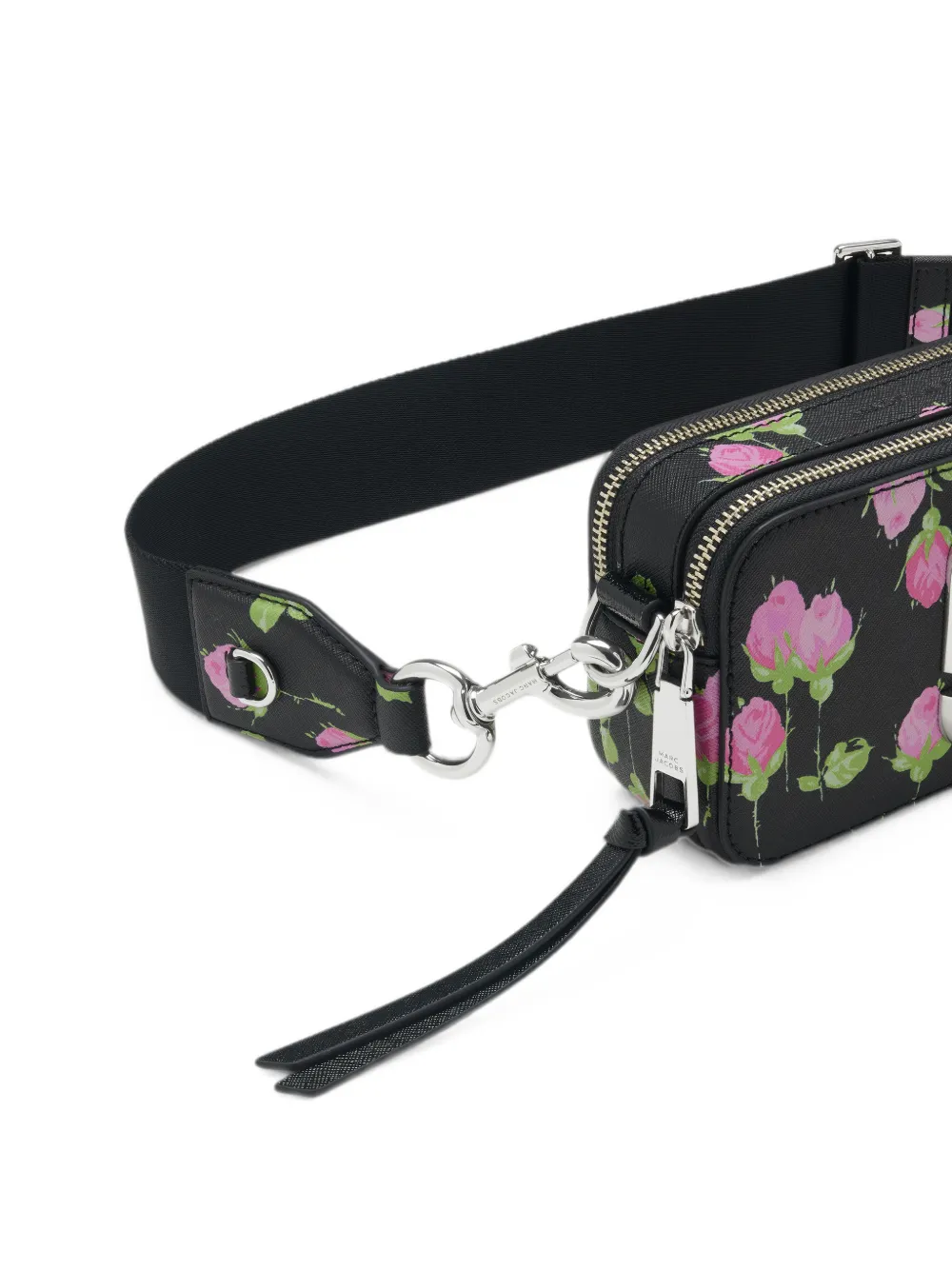 Marc Jacobs Snapshot tas met bloemen Zwart