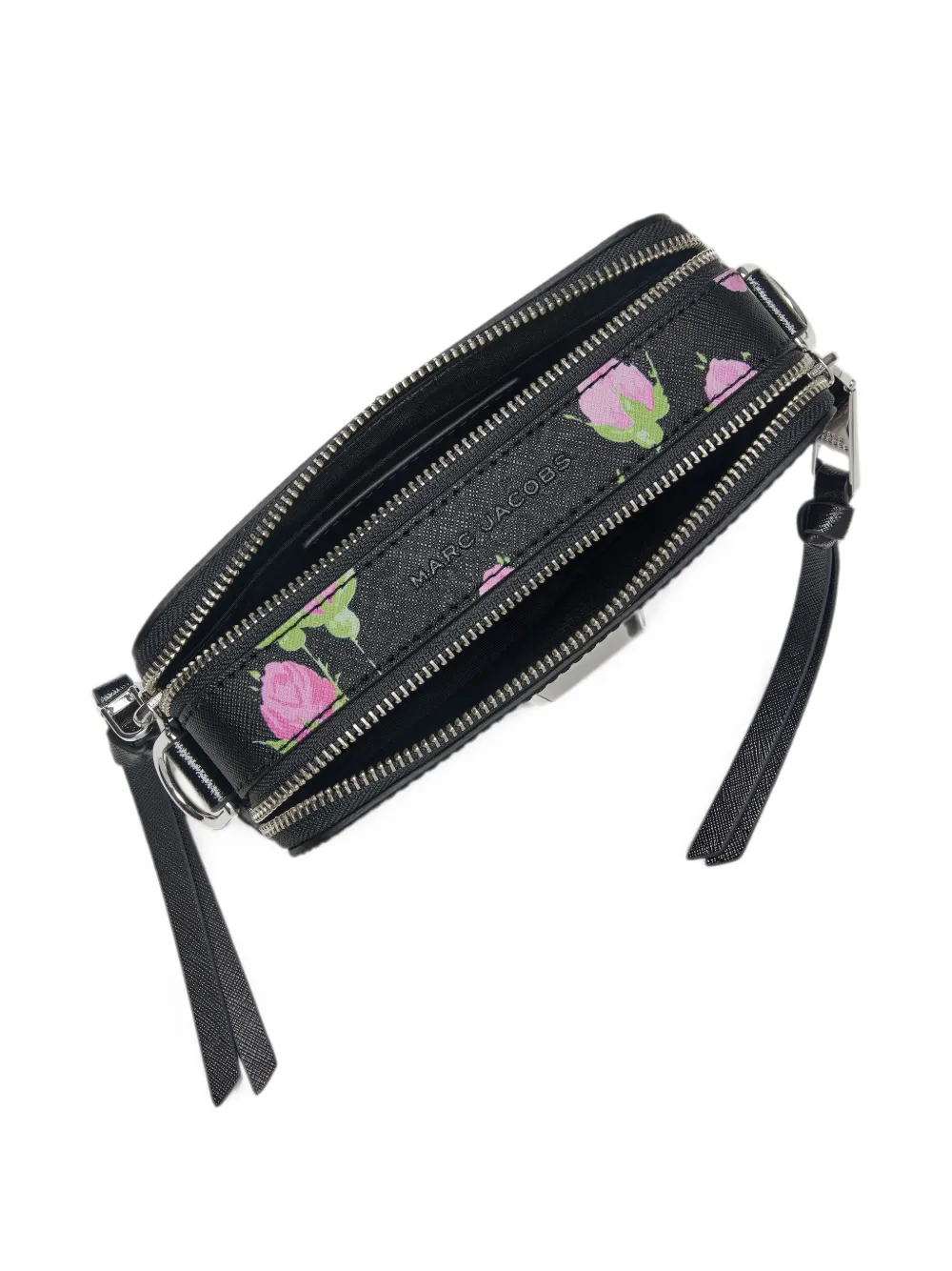 Marc Jacobs Snapshot tas met bloemen Zwart