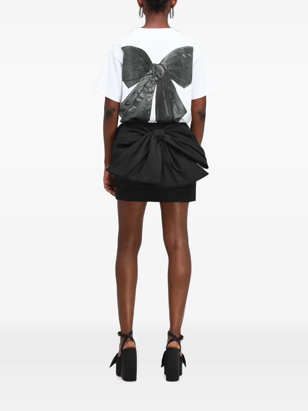 Marc Jacobs Rok met ruches en strik Zwart