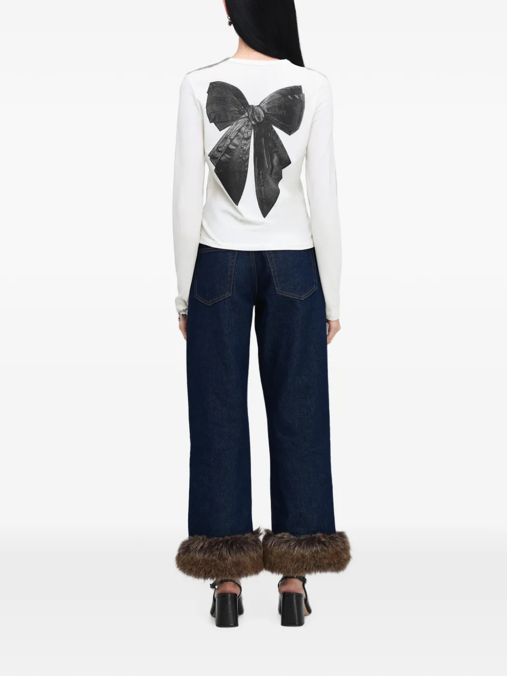 Marc Jacobs T-shirt met strikprint en logoprint Wit