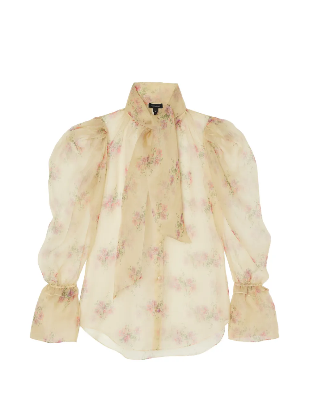 Marc Jacobs floral organza puff blouse - Toni neutri