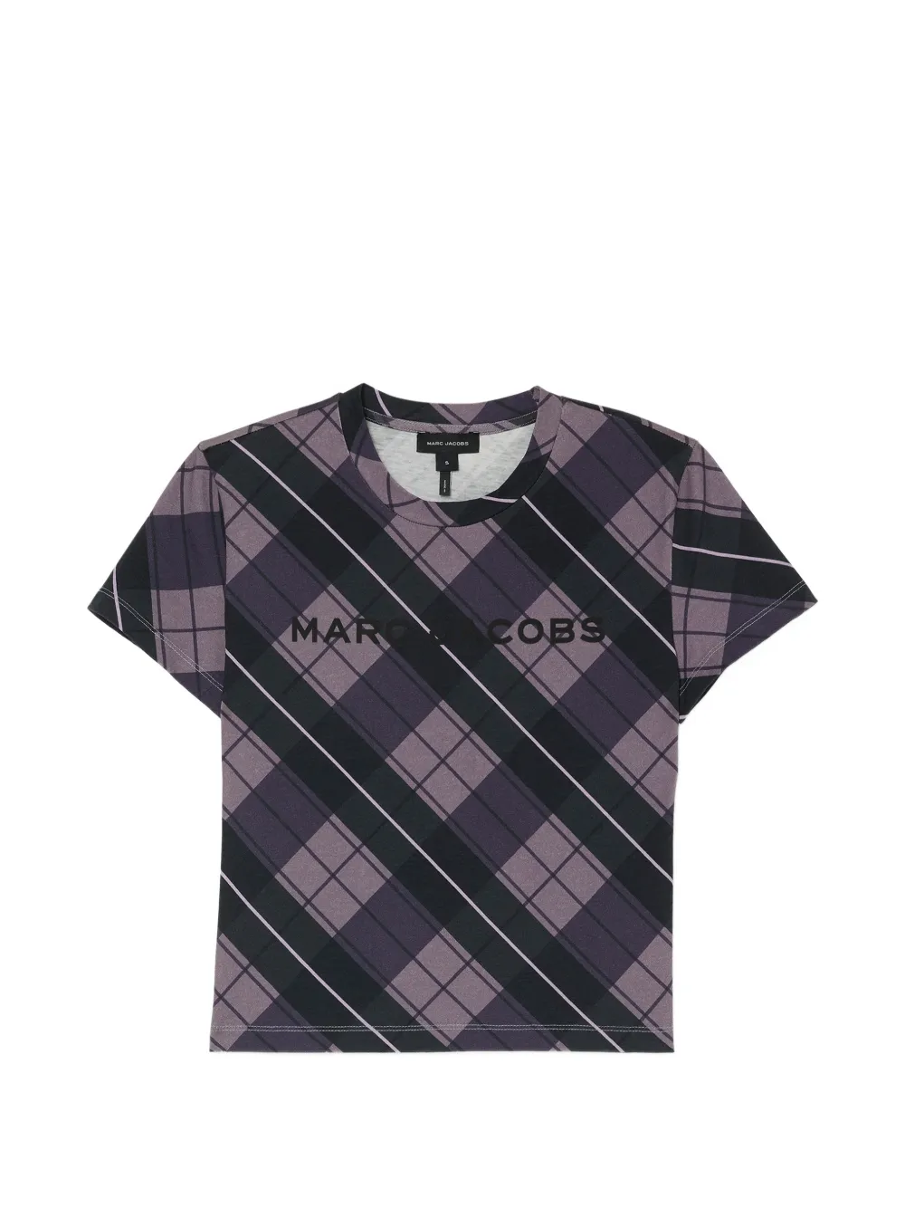 Marc Jacobs plaid logo baby T-shirt - Viola