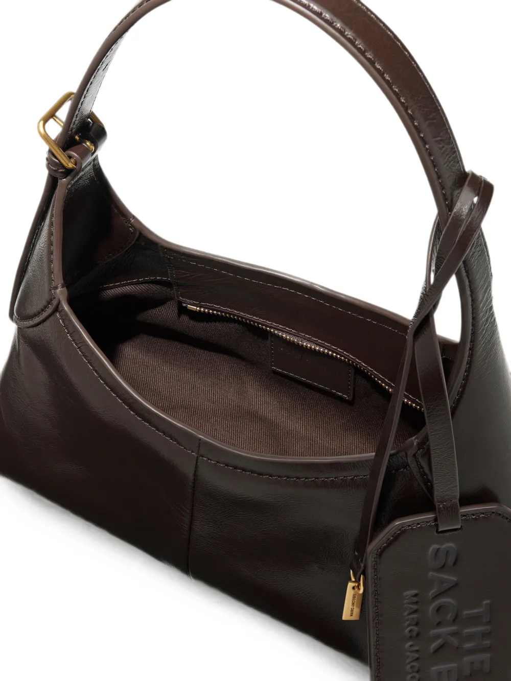 Marc Jacobs Kleine Sack tas van gekreukt leer met ceintuur Bruin