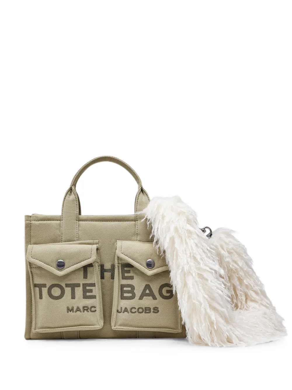 Marc Jacobs medium Tote bag in cargo fur canvas - Verde