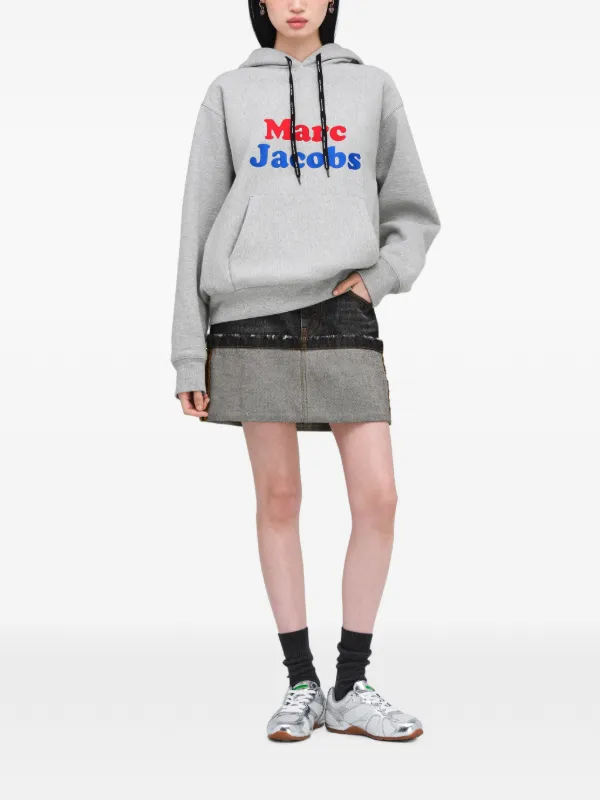 Marc Jacobs Canal St Logo Oversized Hoodie | Grey | FARFETCH