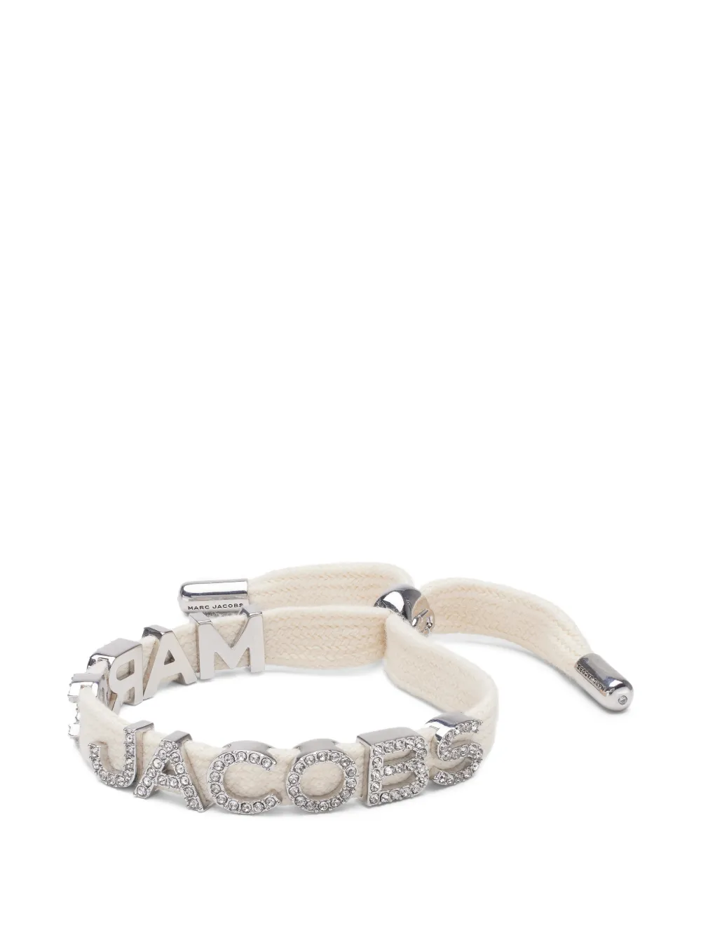 Marc Jacobs laced logo bracelet - Argento