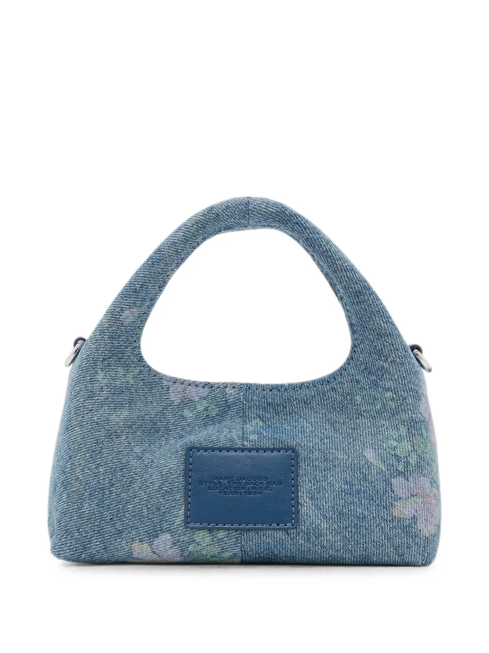 Marc Jacobs Sack mini-crossbodytas van denim met bloemen Blauw