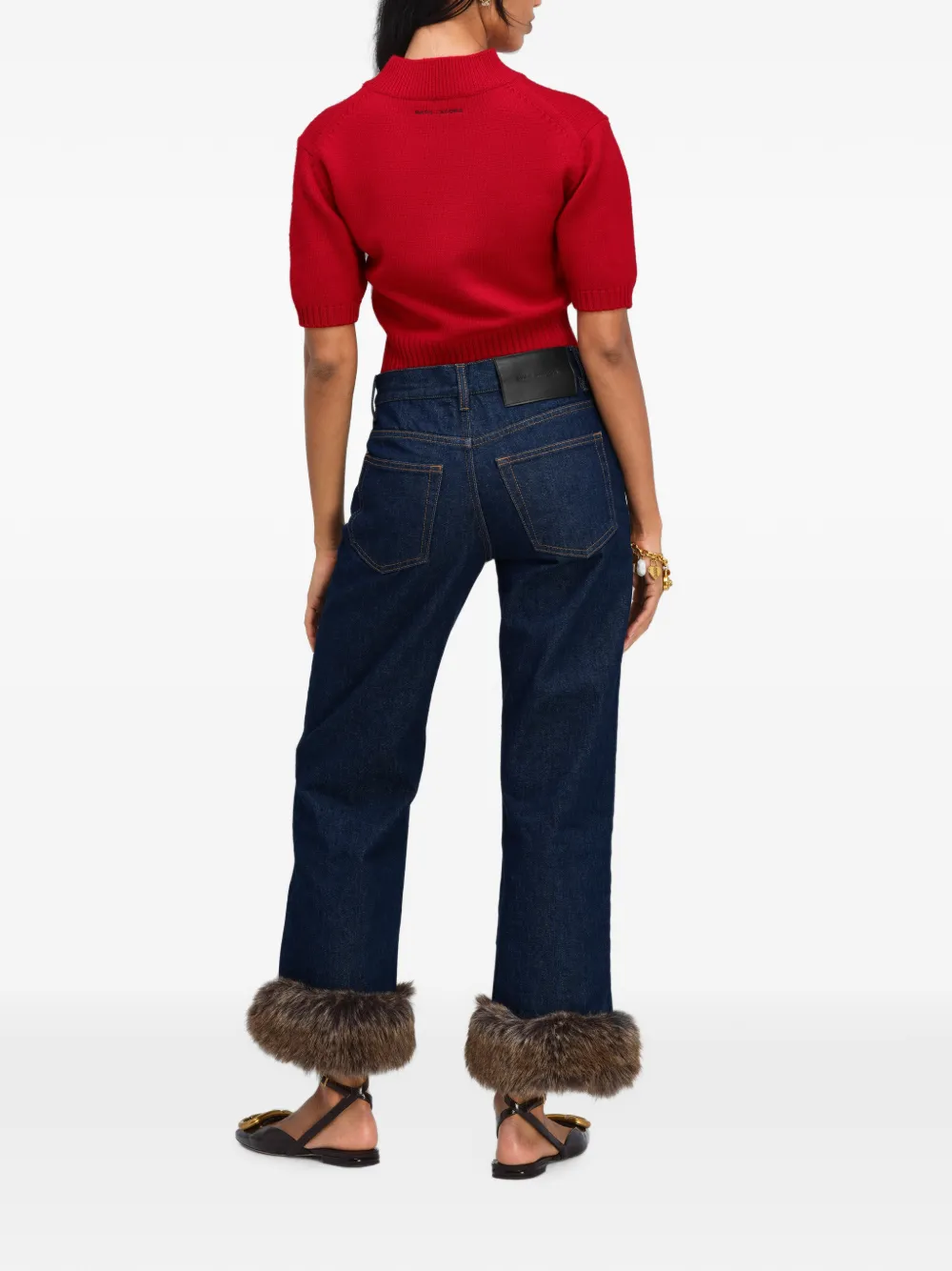 Marc Jacobs Cropped jeans van imitatiebont Blauw