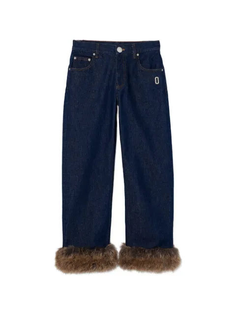 Marc Jacobs faux fur cropped jeans