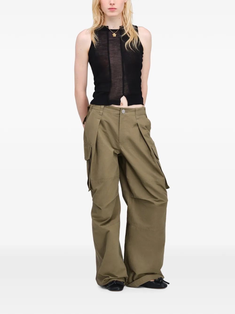 Marc Jacobs Oversized cargo broek Groen