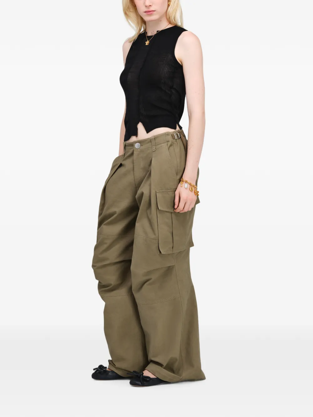 Marc Jacobs Oversized cargo broek Groen
