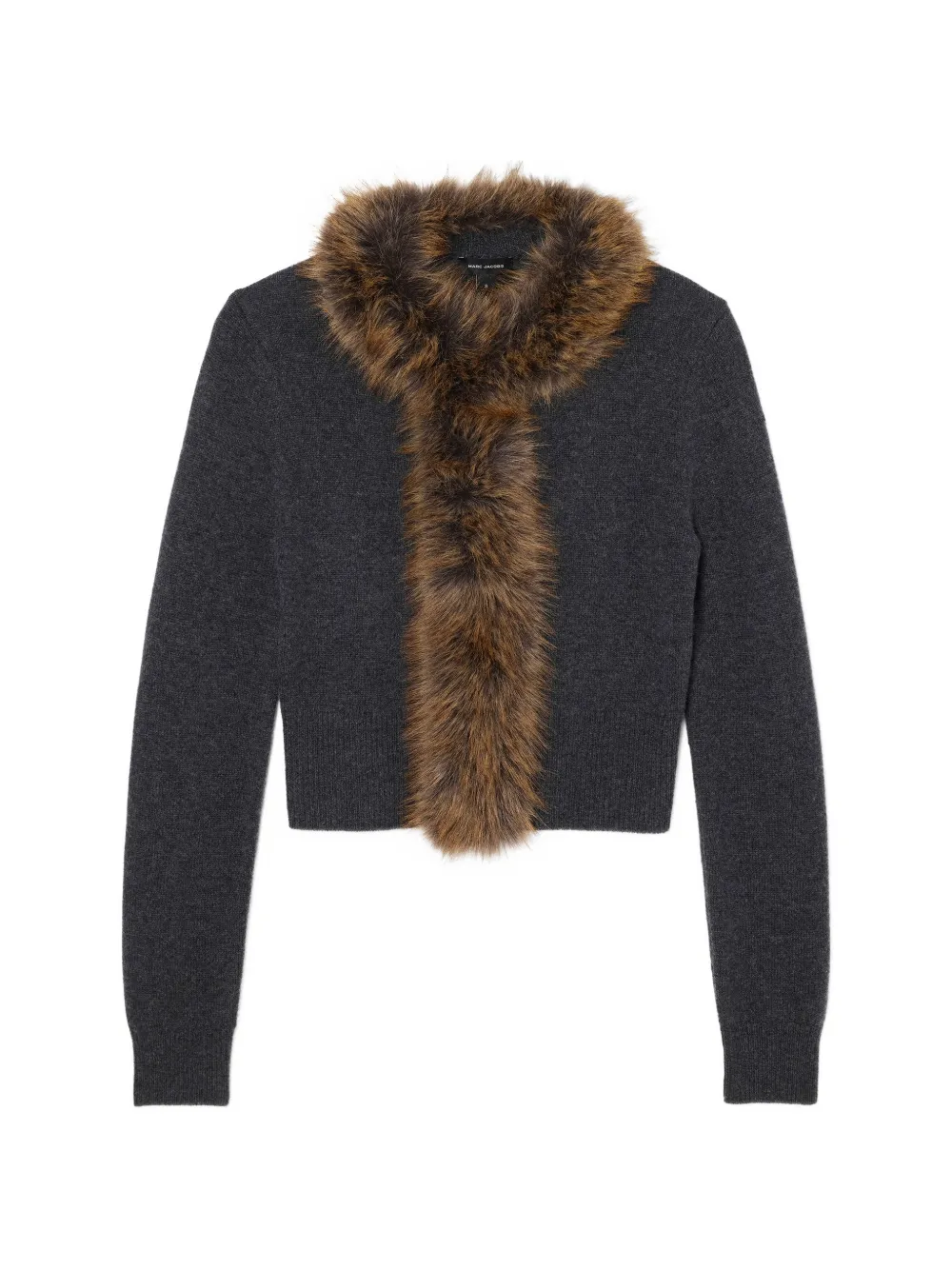Marc Jacobs faux-fur lined cardigan - Grigio