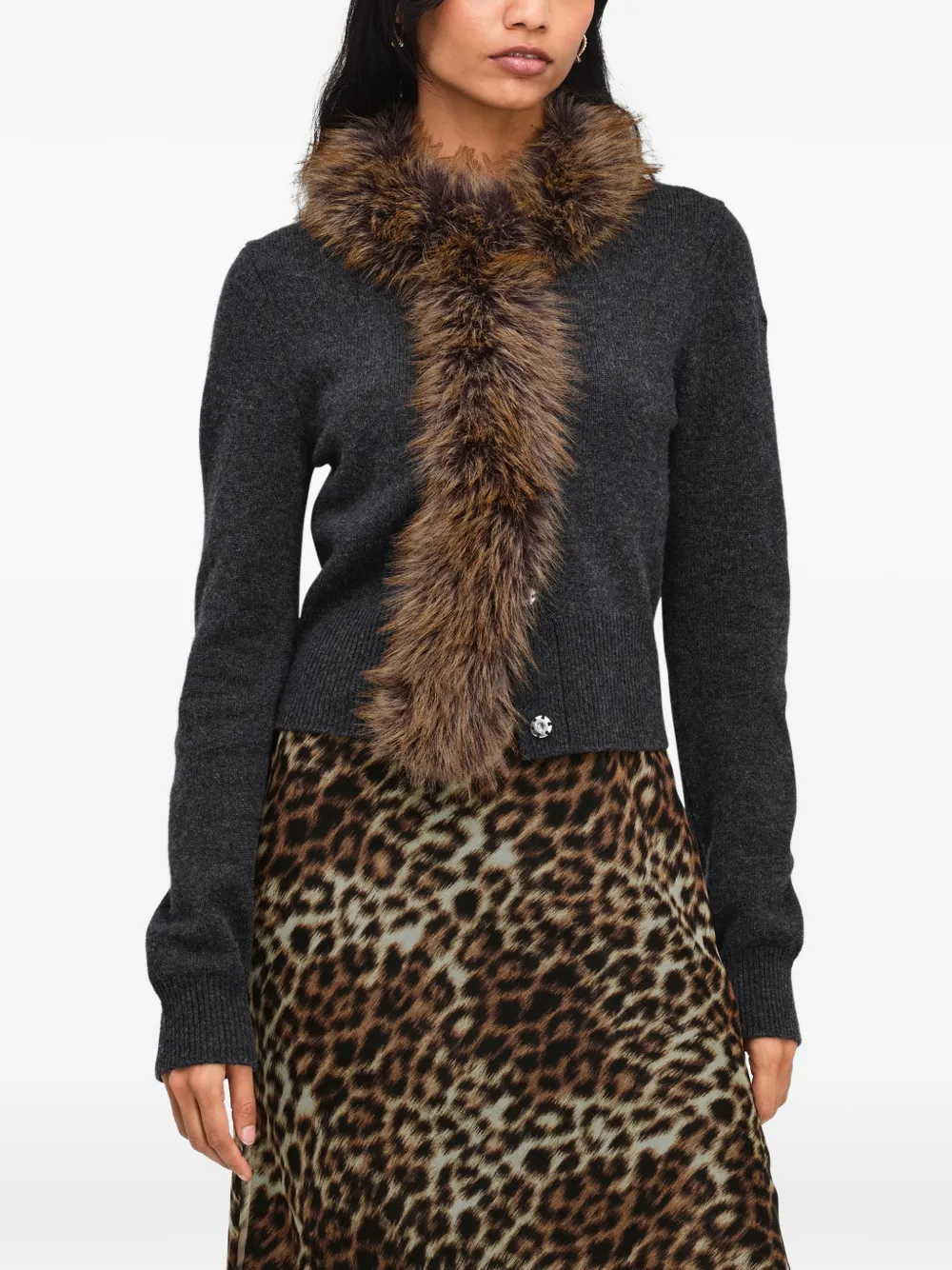 Marc Jacobs Vest met voering van imitatiebont Grijs