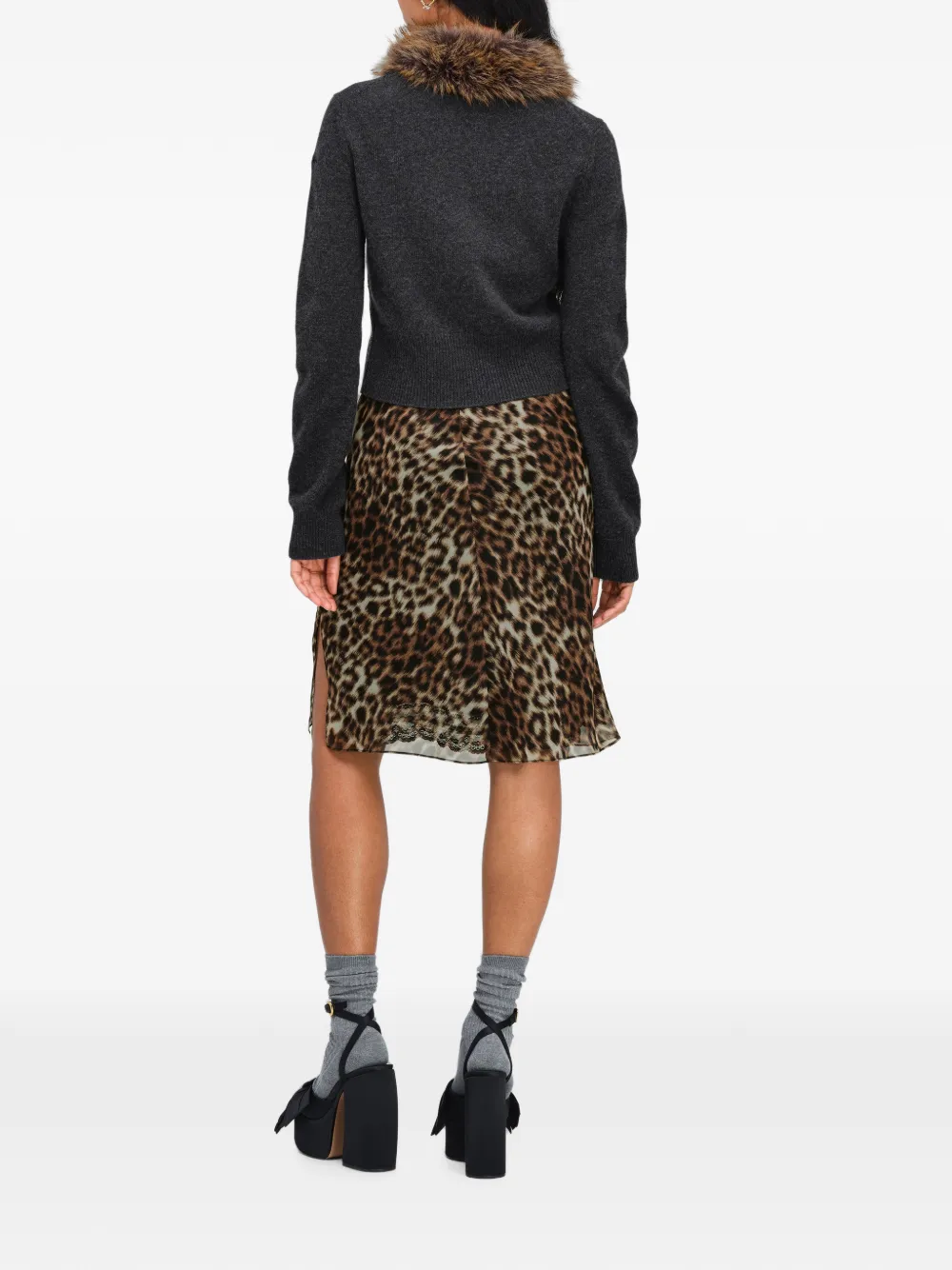 Marc Jacobs Vest met voering van imitatiebont Grijs