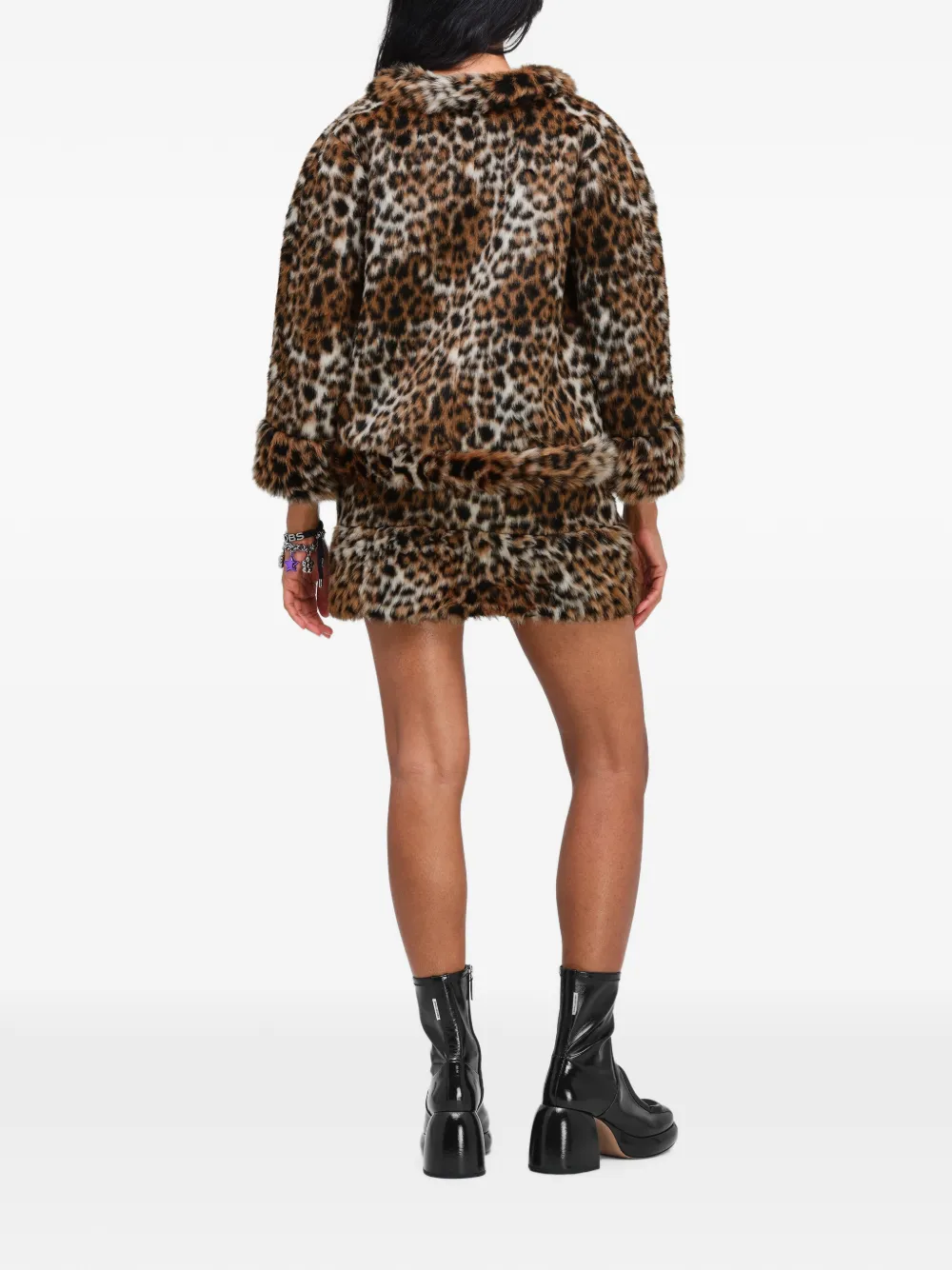 Marc Jacobs Jack met imitatiebont en luipaard-print Bruin