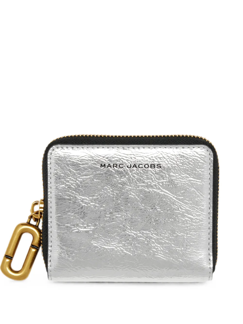 Marc Jacobs Scene slim compact wallet in metallic - Silber