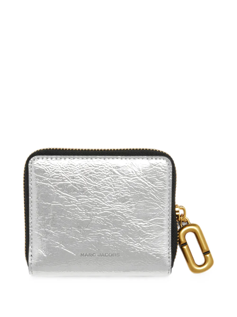 Marc Jacobs Scene compacte metallic portemonnee Zilver