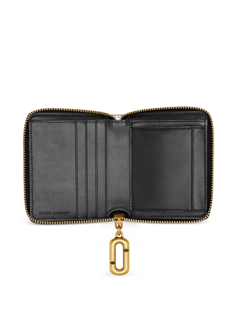 Marc Jacobs Scene compacte metallic portemonnee Zilver