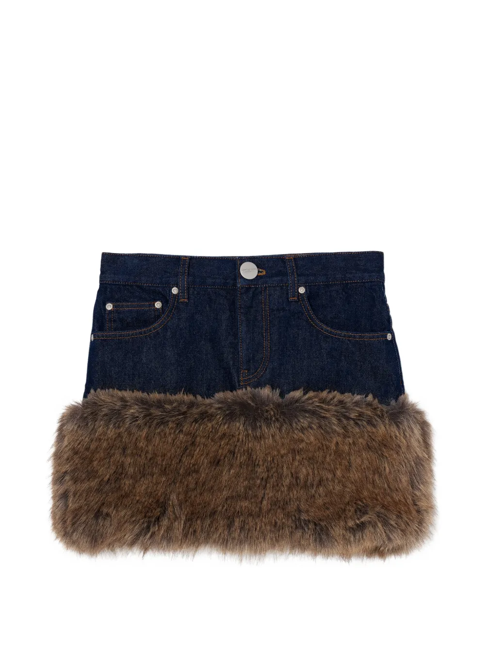Marc Jacobs Minirock aus Faux Fur - Blau